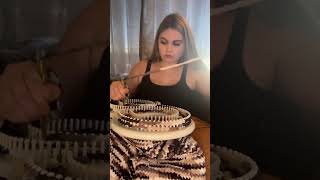 Making a loom knit blanket [upl. by Cherilyn]