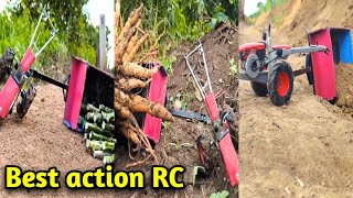 Best action RC Tractor TransportRC Tractor DIYDIY😍 [upl. by Yruama]