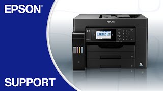 Epson EcoTank ET16650U  Wireless Setup Using the Control Panel [upl. by Aitnwahs]