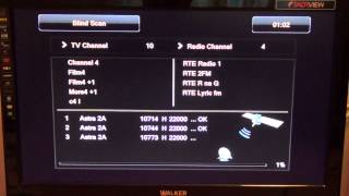 Ferguson Ariva 150  How to Tune in UK Freesat Channels [upl. by Ilrak]