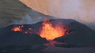 Breathtaking Drone View of a Volcano Eruption  Up Close with Lava [upl. by Aloisia]