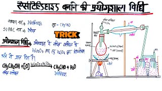 एसीटैल्डिहाईड बनाने की प्रयोगशाला विधिacetaldehyde banane ki prayogshala vidhiclass12chemistry a [upl. by Reinaldo]