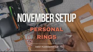 November Personal Rings Setup Sweet Planner Trifold personalrings november plannersetup [upl. by Jotham195]