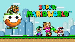 Super Mario World 1990 SNES  2 Players Fantastic coop with 95 Exits Completed TAS [upl. by Yleoj]