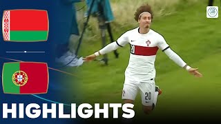 Portugal vs Belarus  Highlights  U21 Euro Qualification 12092023 [upl. by Ailad]