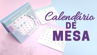 Como Fazer Calendário de Mesa Personalizado 2025 com Folhas Soltas [upl. by Haukom801]