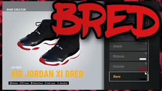 HOW TO MAKE Air Jordan 11 quotBredquot IN NBA 2K21 NBA 2K21 Shoe Creator [upl. by Onilecram]