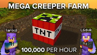 We Built the Biggest Creeper Farm in Minecraft Survival [upl. by Hcirteid]