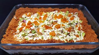 Apricot Delight Recipe  Homemade Apricot Dessert  Special Dry Fruit Sweet Dish Recipe [upl. by Filahk]