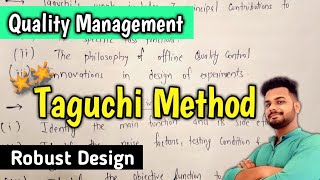 Taguchi Method Quality Management  Robust design and Taguchi Method  Lec13  Er Sahil ka Gyan [upl. by Attiuqihc]