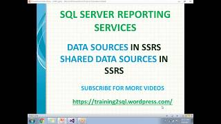 03 DATA SOURCES IN SSRS  SHARED DATA SOURCES IN SSRS  EMBEDDED DATA SOURCES IN SSRS [upl. by Sholeen]