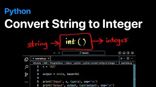 Convert String to Integer in Python  Examples  ProgramGuru [upl. by Eutnoj]