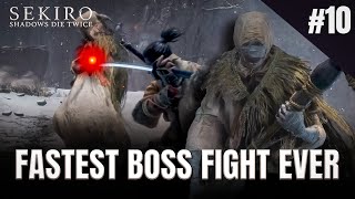 Episode 10  Fastest Boss Fight Ever  Sekiro  Shadow die Twice  Walkthrough [upl. by Midas]