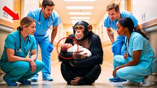 CHIMPANZEE INVADES HOSPITAL WITH BABY IN ARMS NURSE CRIED WHEN SHE DISCOVERED THE REASON [upl. by Chrisy607]