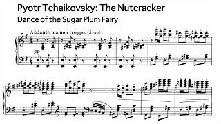 Pyotr Tchaikovsky Nutcracker  Dance of the Sugar Plum Fairy piano arrangement by the composer [upl. by Swarts592]