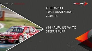 Tourenwagen Classics Onboard 1 14 ALFA 155 V6 ITC Stefan Rupp freies Training [upl. by Aihtiekal]