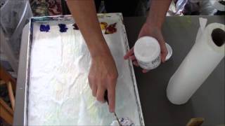 How to Prepare the Acrylic Painting Palette [upl. by Eatnoid]