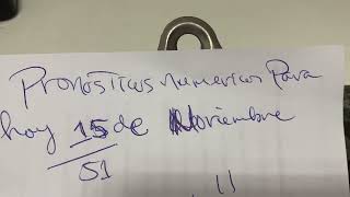 15 de Noviembre con los números fuertes de loterías [upl. by Ettenhoj]