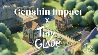 Genshin Impact x Tiny Glade Building a House from Mondstadt ASMR 2k 60fps [upl. by Wiltshire704]