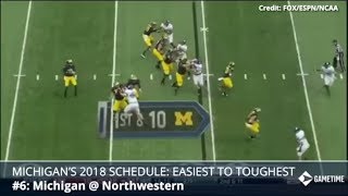 2018 Michigan Football Schedule Ranking Each Game Easiest To Hardest In Year 4 For Jim Harbaugh [upl. by Alin789]