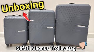 Safari Magnum Zeno 3P Trolley  Set of 3  UNBOXING amp REVIEW  Best Safari Trolley Bag Under 5K [upl. by Toolis]