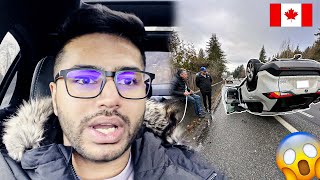 WhyteCliff Se Aate Huye dekha Accident  International Student  Indian Streamer in CANADA VLOG 1 [upl. by Annet266]