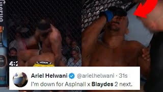 FIGHTERS REACT TO CURTIS BLAYDES KNOCKOUT JAILTON ALMEIDA  BLAYDES VS ALMEIDA REACTIONS [upl. by Dove6]