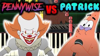 Pennywise Vs Patrick  Cartoon Beatbox Battles Piano Tutorial [upl. by Chalmer]