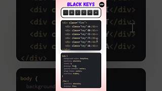 Black Keys Using CSS amp HTML shortvideo [upl. by Ottilie]