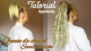 Queue de cheval parfaite  Mon astuce avec mes extensions à clips 👍🏼 [upl. by Bolling]