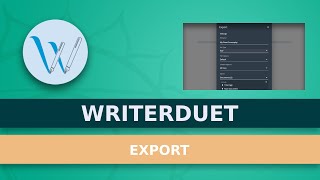 How To Export Files With WriterDuet [upl. by Stroud]