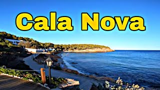 4KHD CALA NOVA BEACH END OF SEASON UPDATEWalk Tour  Caminando en La Playa De Cala Nova Ibiza [upl. by Hoffmann649]