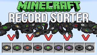 Minecraft 112 Automatic Music Disc Sorter Tutorial [upl. by Perceval]