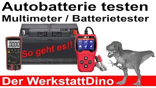 Autobatterie testen mit Multimeter und Batterietester Ancel BA201 [upl. by Nosrac]