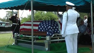 Marine Private Palmer Haraldson Military Funeral Service WWII missing for 72 years [upl. by Aieken87]