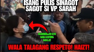 ACTUAL FOOTAGE NG PAG SAGOT2x NG ISANG PULIS KY VP SARA TPOS MUNTIK P SYA IPITIN NG BAK COVER NG VAN [upl. by Tawney248]