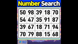 NumberSearch 162Goodbye to dementia with consistent healthy habits【Memory  brain game  Quiz 】 [upl. by Itak786]