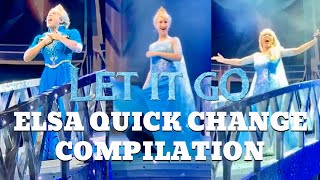 Let It Go  Elsa DRESS TRANSFORMATION Compilation Part 3  Frozen Live at the Hyperion [upl. by Parnell985]