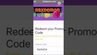 Free RBXDemon Code Code is in Description as well [upl. by Greg251]