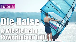 Windsurfen lernen Die einfache Halse  Vorstufe zur Powerhalse  Tutorial [upl. by Aran]