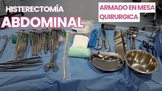 HISTERECTOMÍA ABDOMINAL ARMADO DE MESA QUIRURGICA🏥 [upl. by Geddes149]