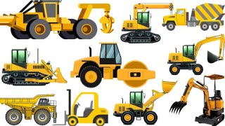 Types Of Heavy Equipment For Construction Work Excavator Continuous Miner Rake Loader Asphalt [upl. by Robinette]