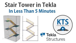 KTS  Stair Tower Flight in Tekla Structures [upl. by Kane430]