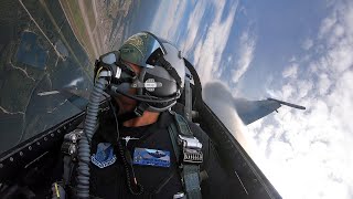 F16 Cockpit Cam  Arctic Lighting Air Show 2021  PACAF F16 Demonstration Team [upl. by Paresh785]