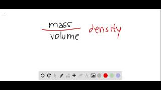 Define the relationships among the mass volume and density of a material [upl. by Aehtla]