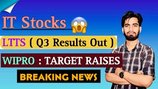 IT Stocks 😱 LTTS  Q3 Results Out  Wipro  Target Raises ⚠️ Breaking News [upl. by Victoria]