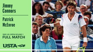 Jimmy Connors vs Patrick McEnroe Full Match  1991 US Open Round 1 [upl. by Samal276]