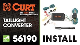 Trailer Wiring Install CURT 56190 Taillight Converter [upl. by Zink]