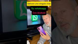 Backup infinito su whatsapp Esportare una singola chat [upl. by Nirol]