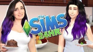 24 HOUR Living As My Sim Challenge [upl. by El198]